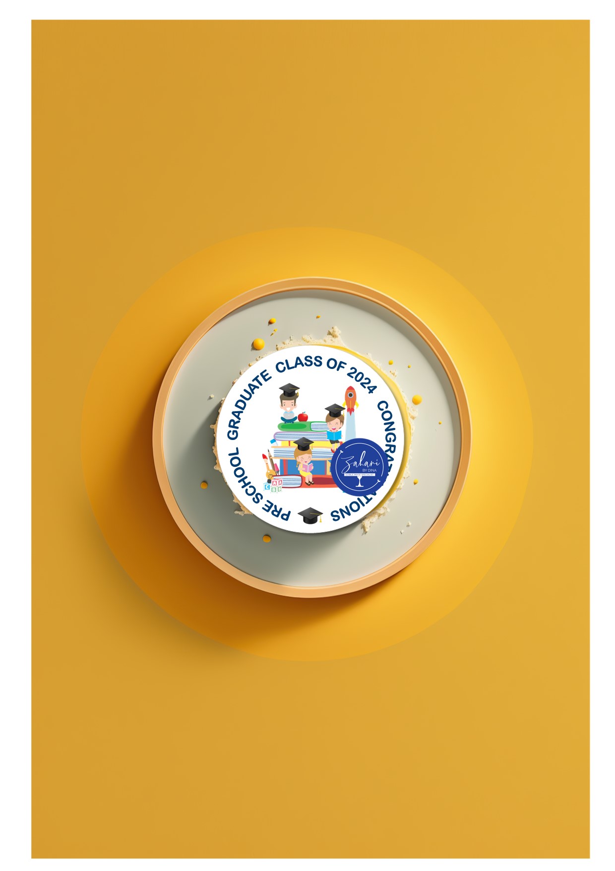 Graduation  toppers – 15, 2inch precut rounds for cookies or cupcakes – 2024 graduation congrats – kids