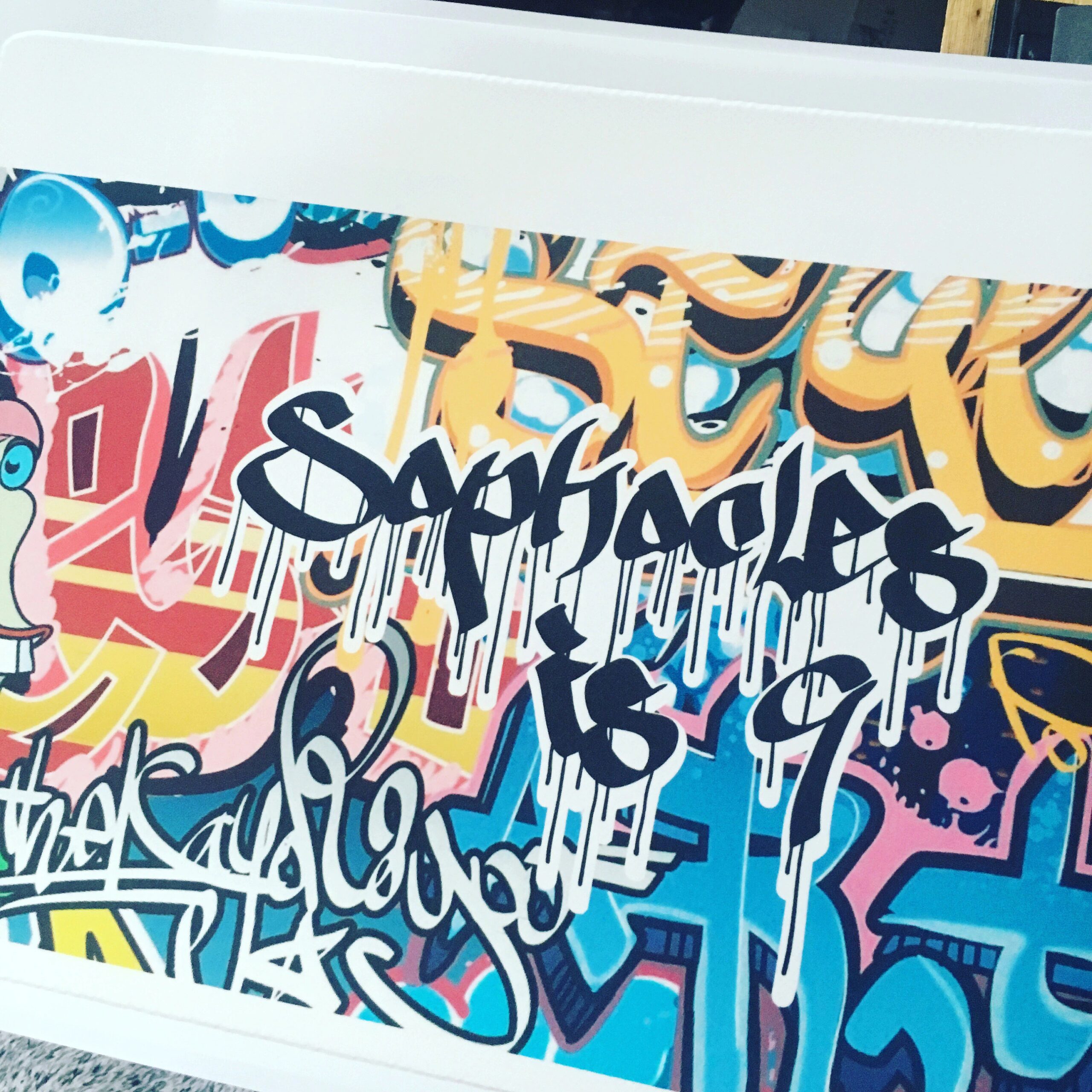 Graffiti edible frosting sheet - A3 Prints - please specify name on check out