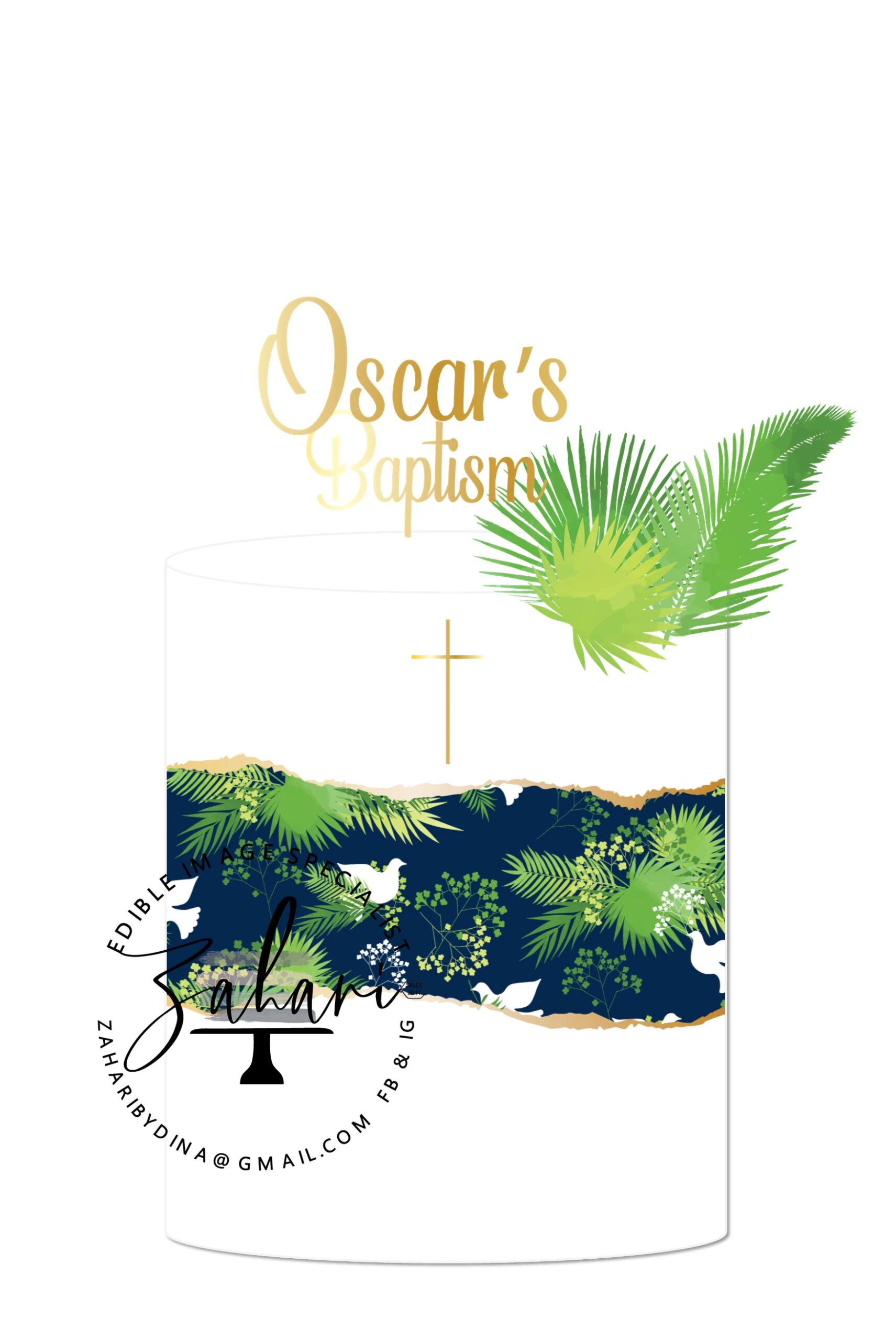 Dove Tropical A3 wrap on icing sheet  –  Mar 22 – Please read description