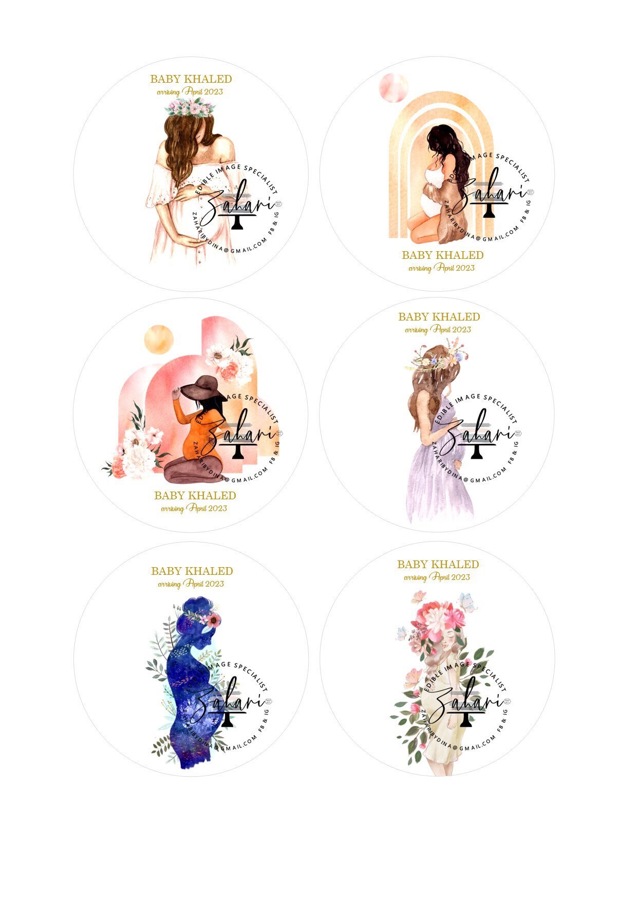 Mother to be icing toppers - Nov 22