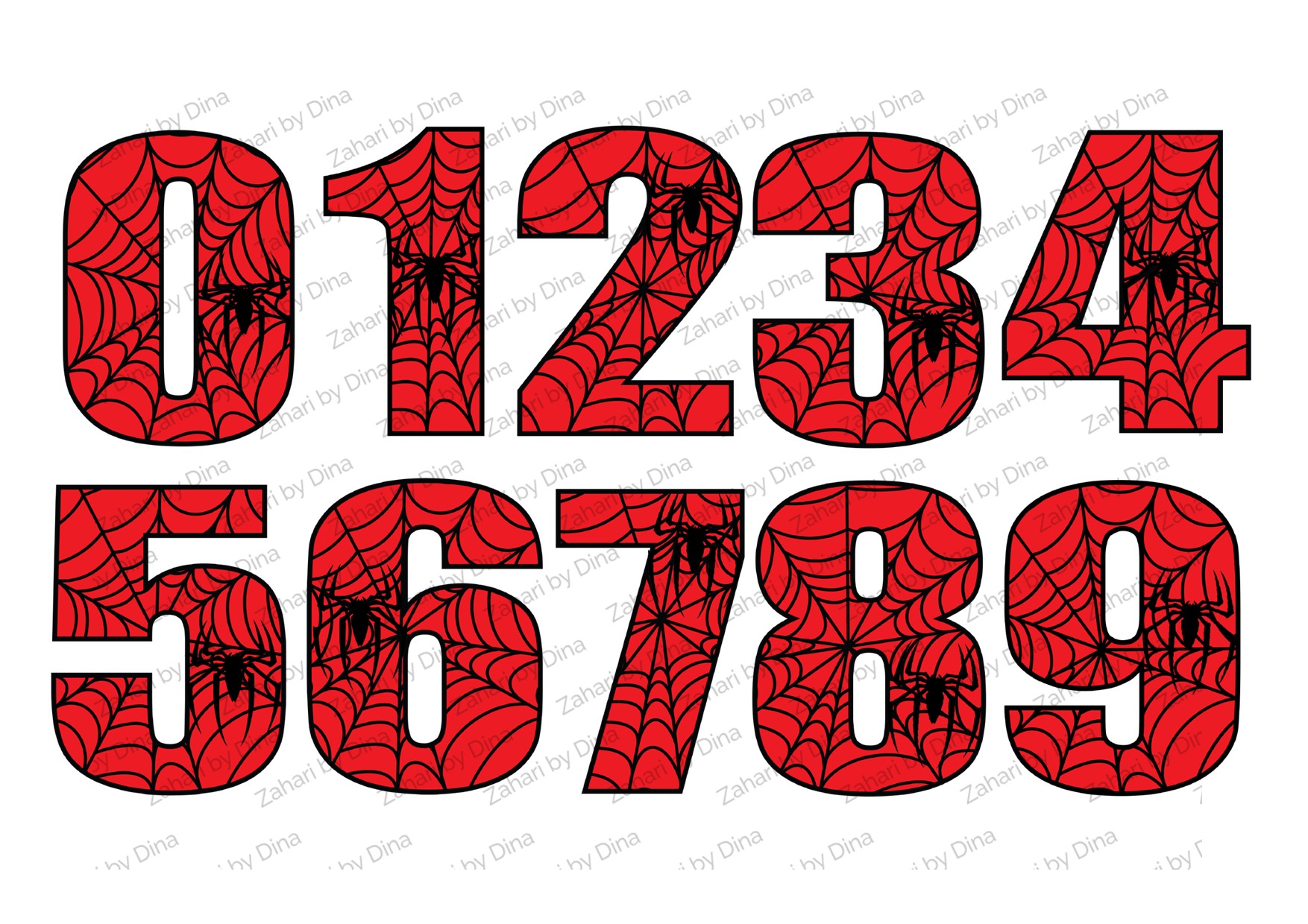 Precut Spiderman Numbers - Please READ description - Image 3