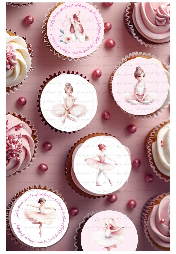 Ballerina Edible Icing Toppers for cookies or cupcakes Apr26 – Edible Images