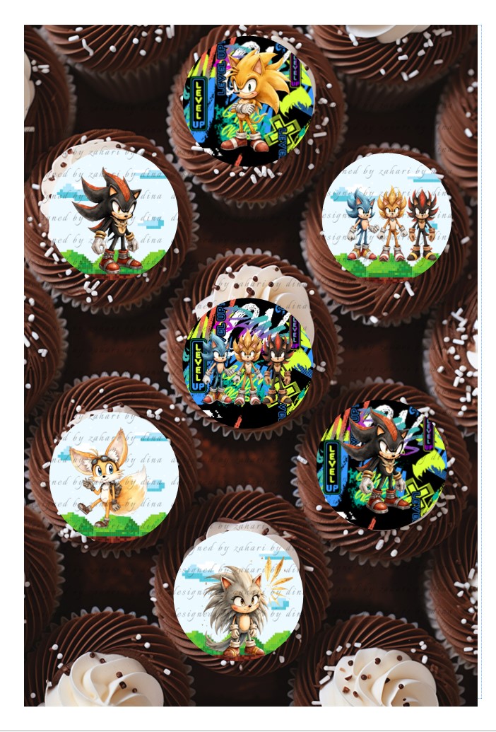 Minecraft, Pokémon, Sonic, Mario edible images – Precut rounds for cookies or cupcakes