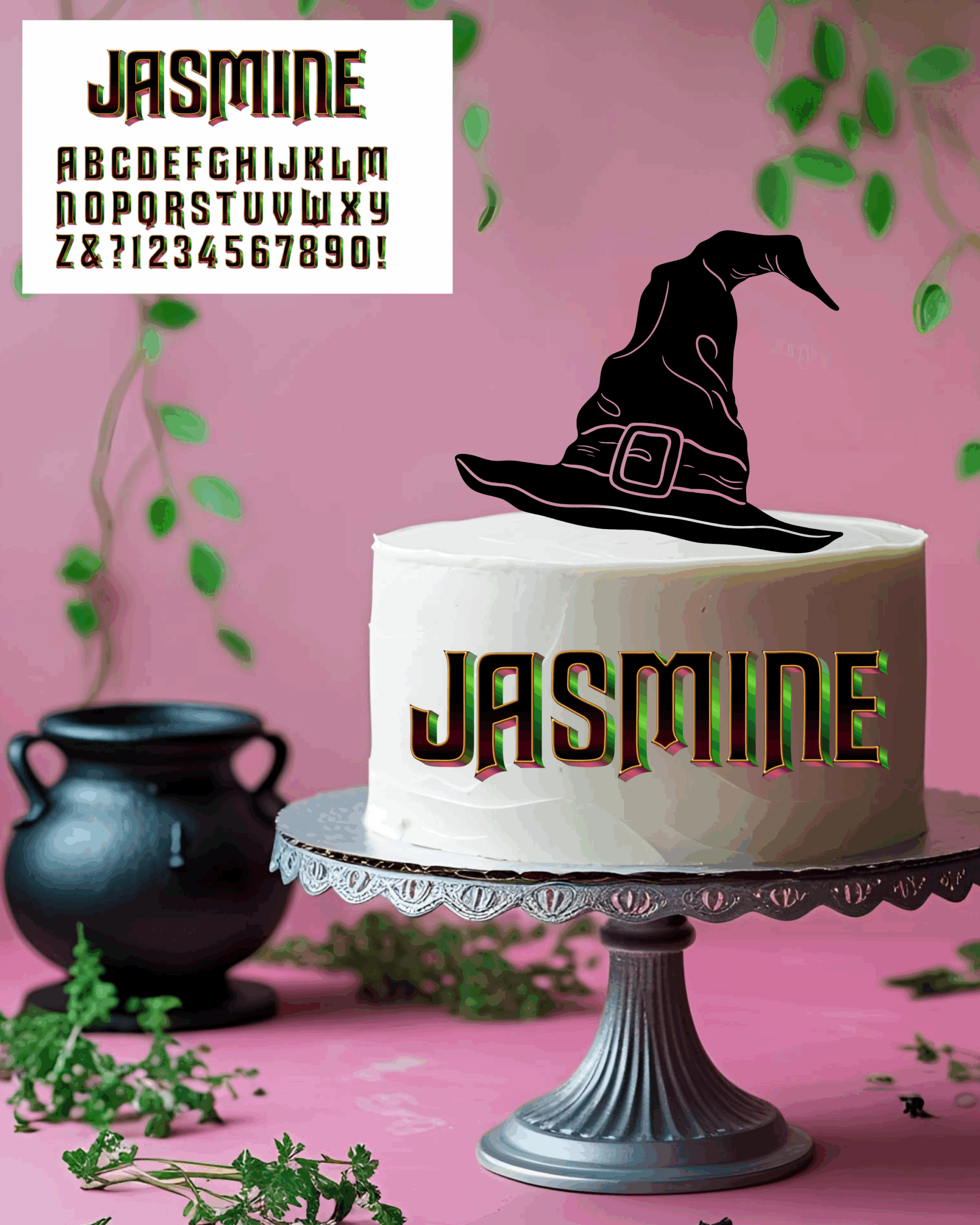 Wicked part 2 edible icing cake decorating - edible image cut out - A4, A5 or 7 inch round personalized topper - Image 3