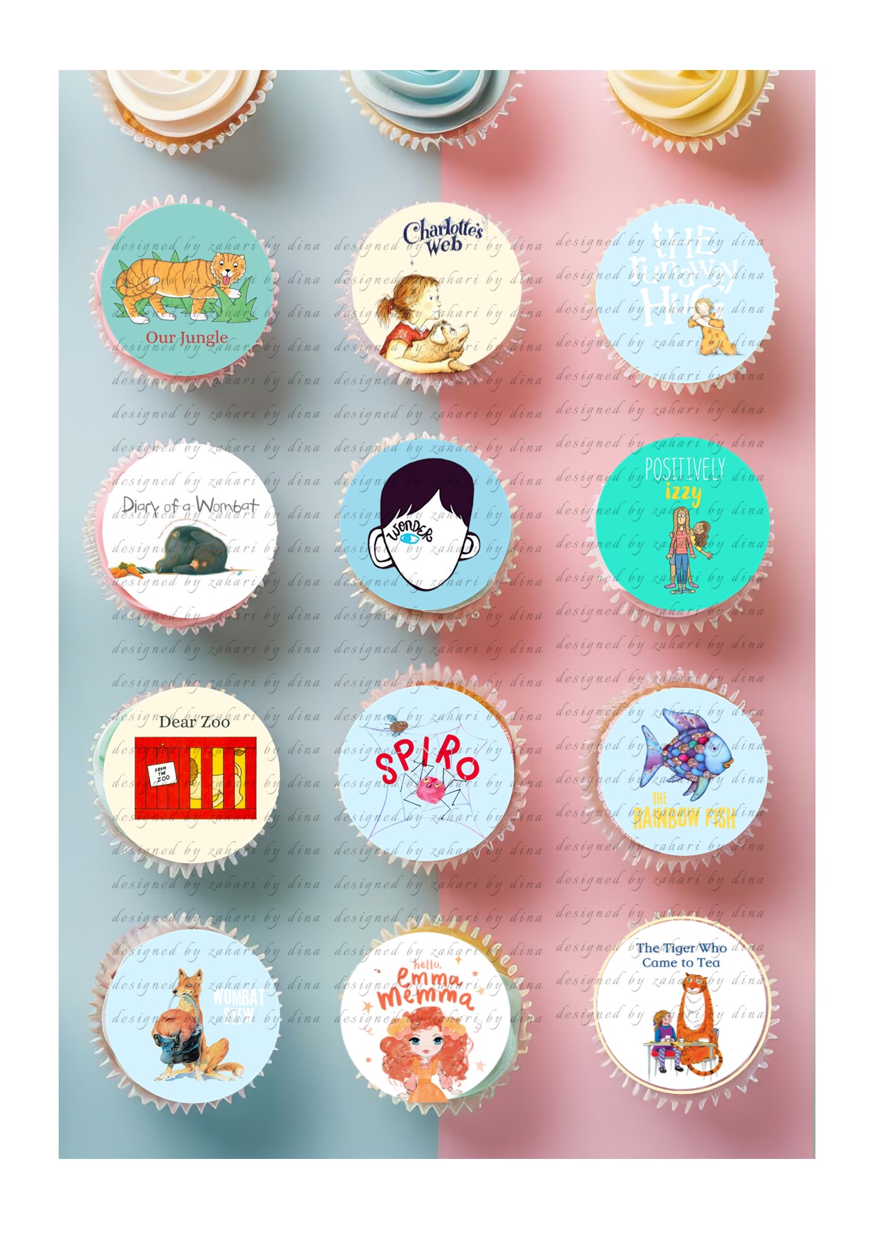 Book Week July25 Edible Icing precut rounds