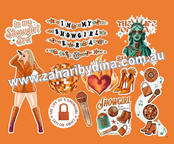 Taylor Swift Showgirl icing Cut outs A5 or A4 - Image 3