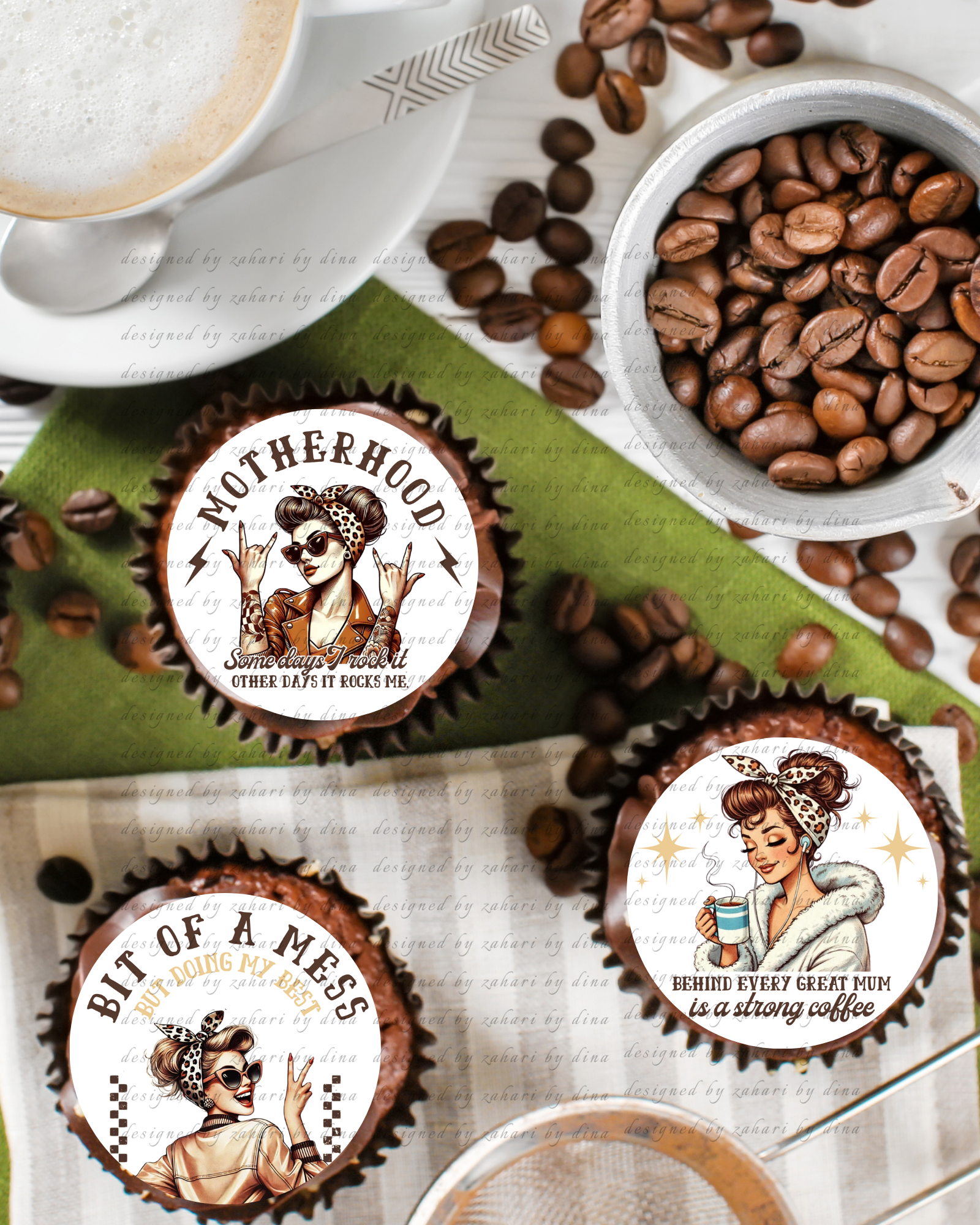 Mother’s Day Edible Images| Coffee | Edible prints for cookies and cupcakes – 2026 Edition