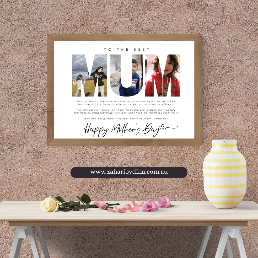 DIGITAL DESIGN FILE – Please Read Product Description – Personalised Mother’s Day Frame Poem