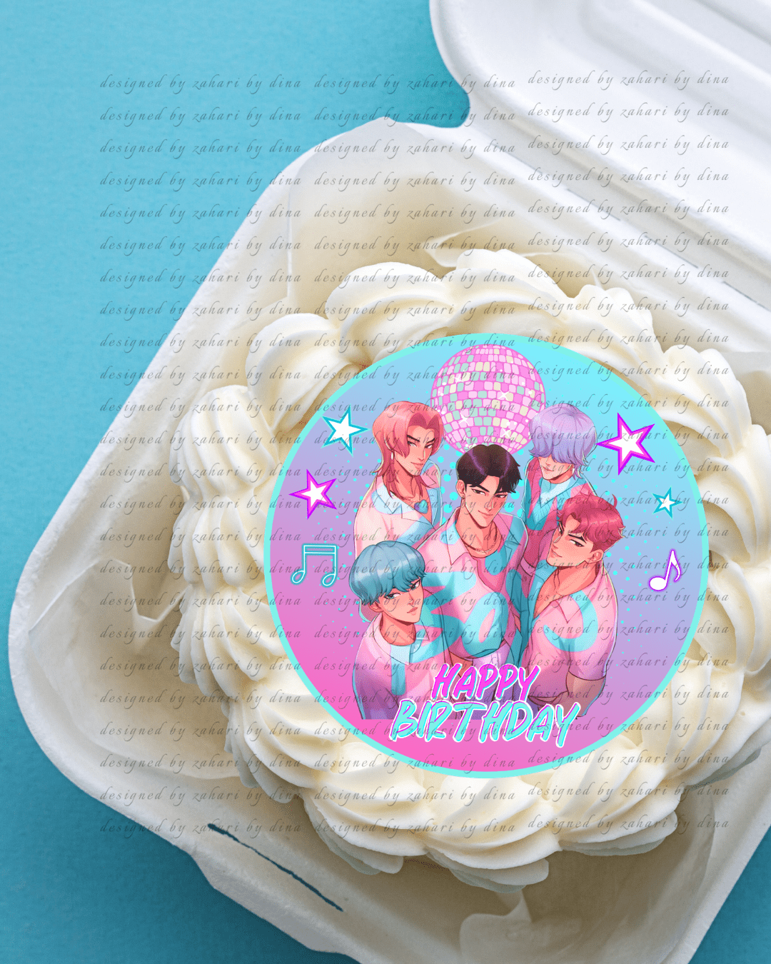 Saja Boys edible icing cake topper or precut toppers for cookies or cupcakes - May26 - Edible images cake decorating