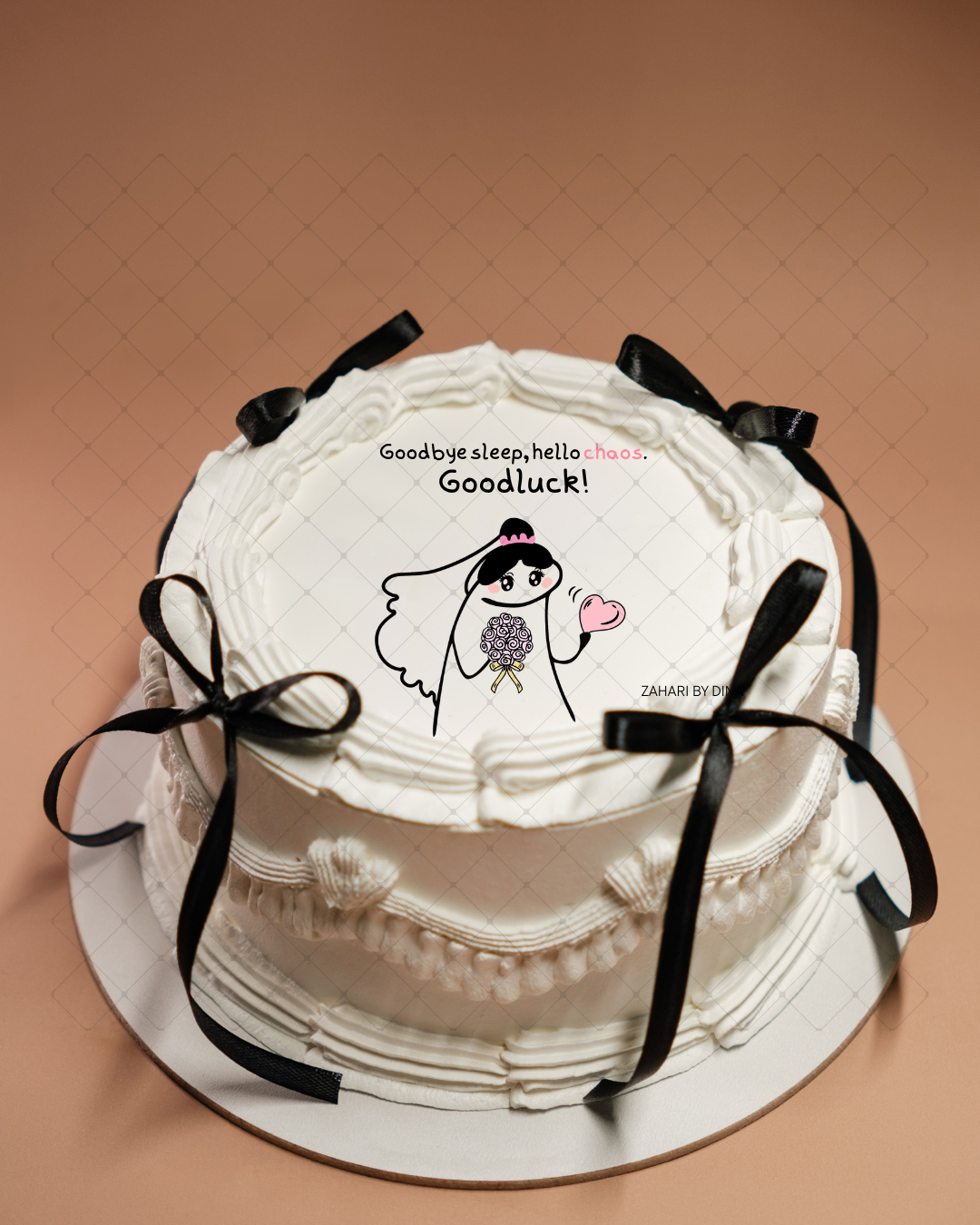6" round Flork Cake Topper - Happy Birthday, Bridal Shower, Baby Shower, Graduation, New Job - Image 11