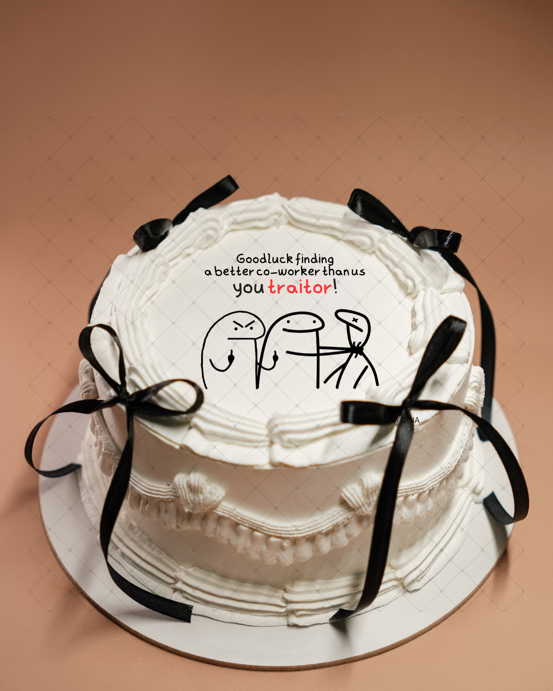 6″ round Flork Cake Topper – Happy Birthday, Bridal Shower, Baby Shower, Graduation, New Job