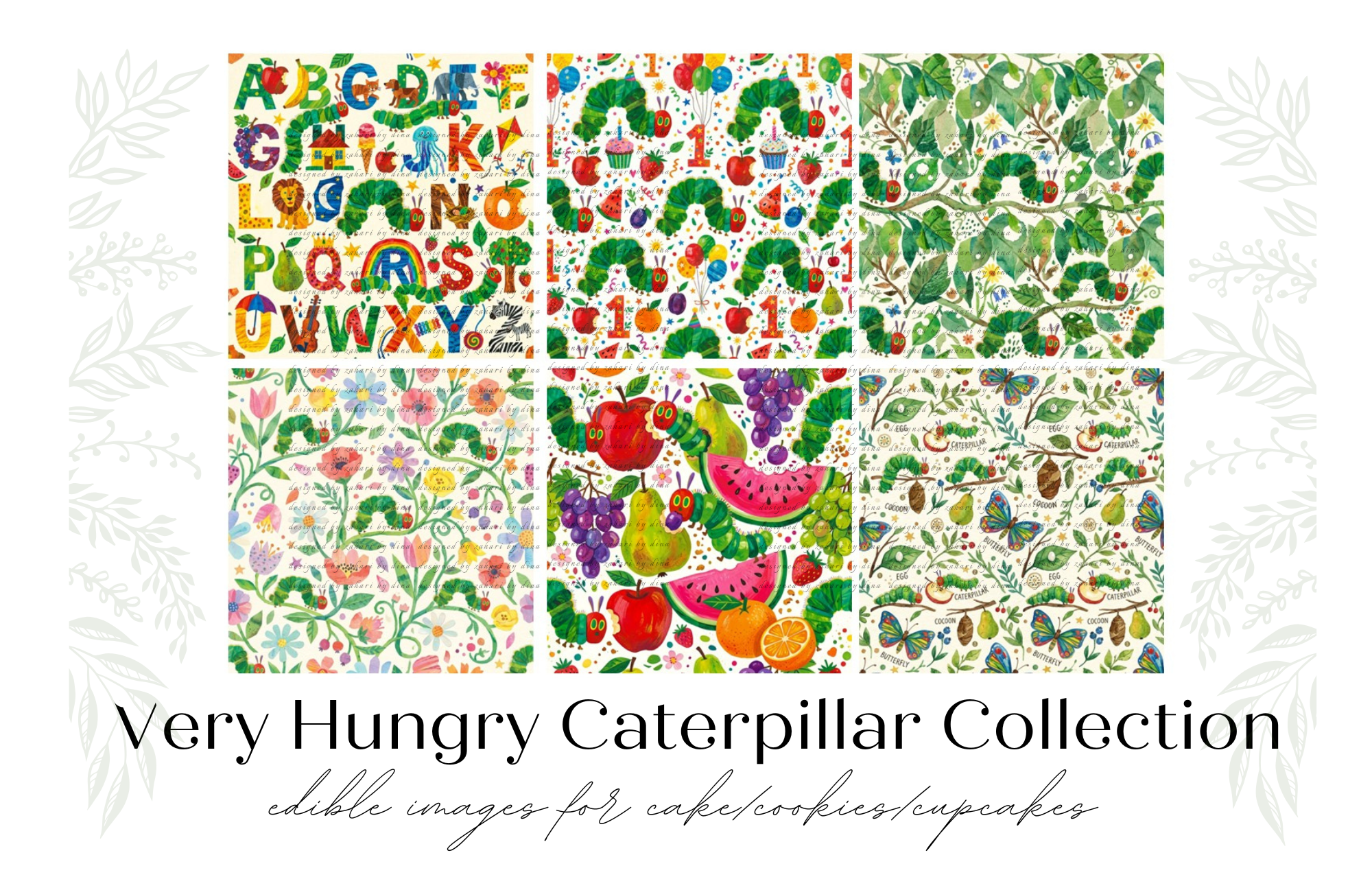 Very Hungry Caterpillar Image Cake wrap – Icing Sheet – Edible Image A4 or A3