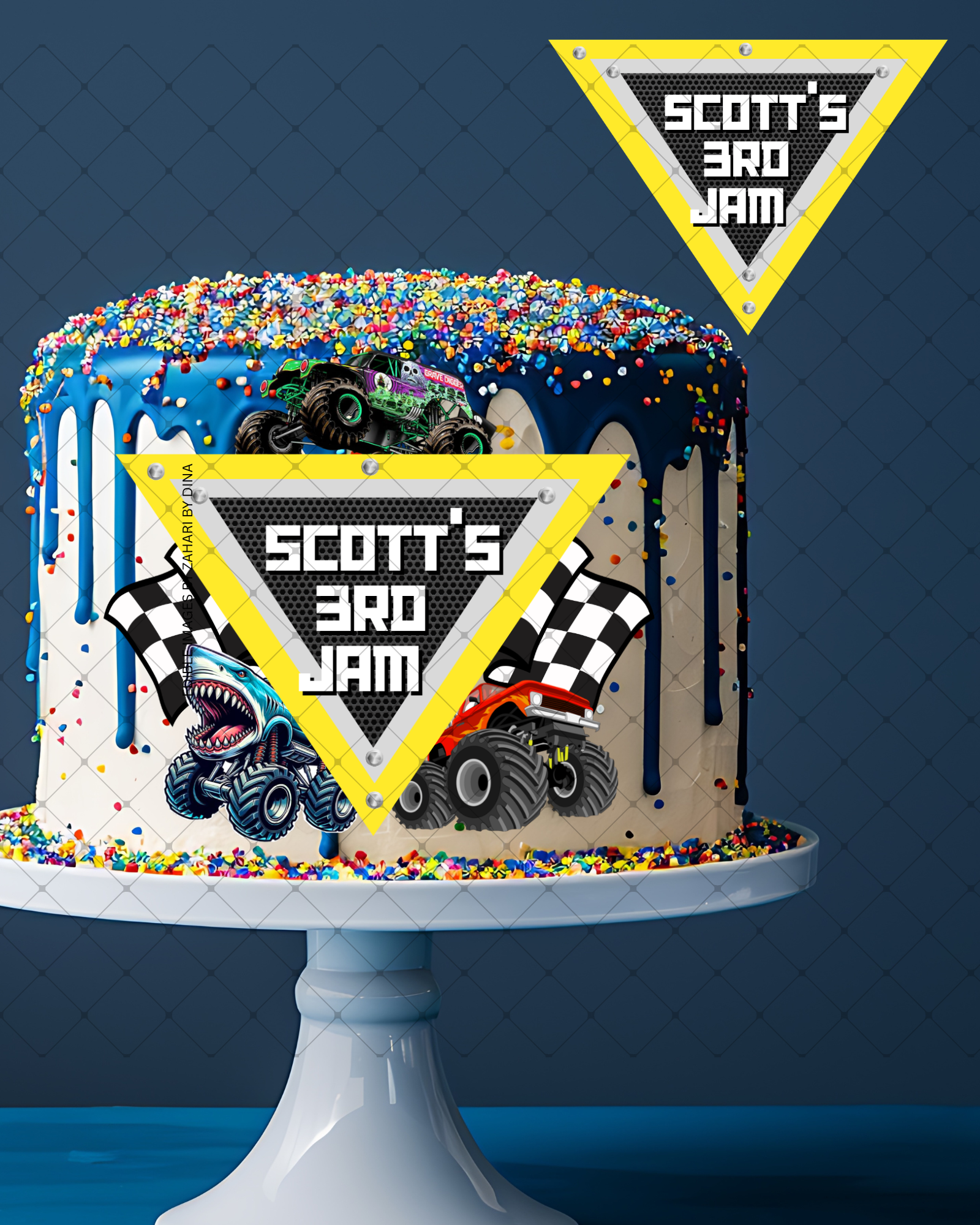 Monster Jam Logo Icing cut out - June 26- A5 Icing - Editable File