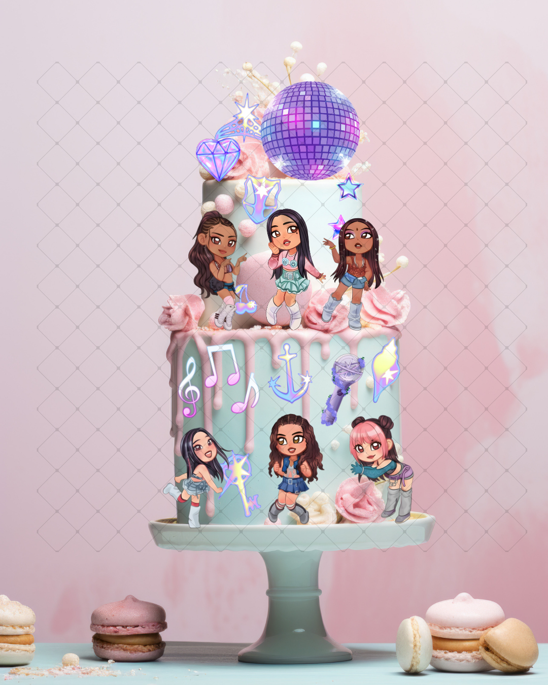 Katseye Edible Cupcake Toppers|Katseye Cookie Toppers| Cake icing cut outs - July 26 - Image 3