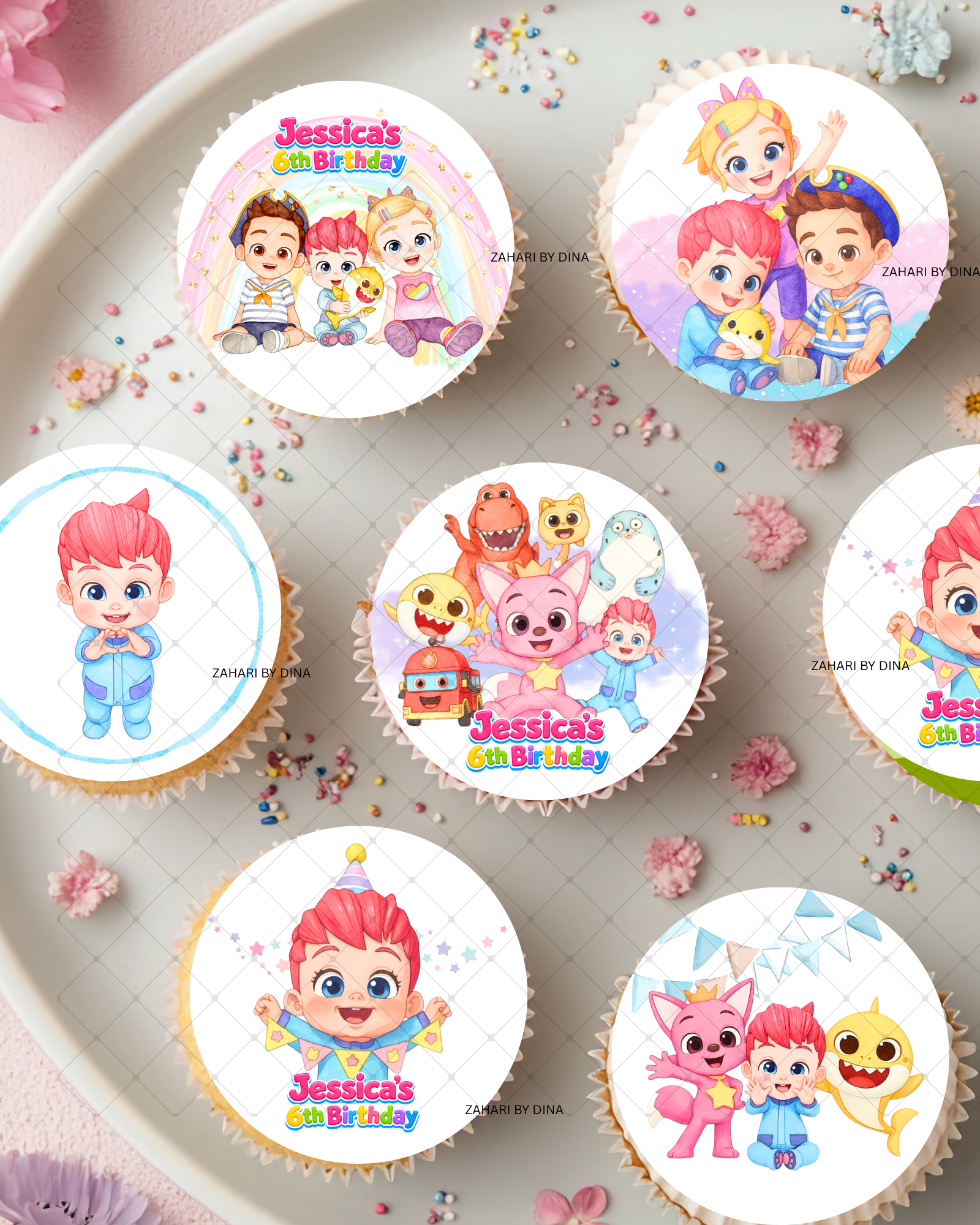 Bebefinn Edible Cupcake Toppers| Cookie Toppers| Cake Topper| Cake icing cut outs - Sept26 - Image 3